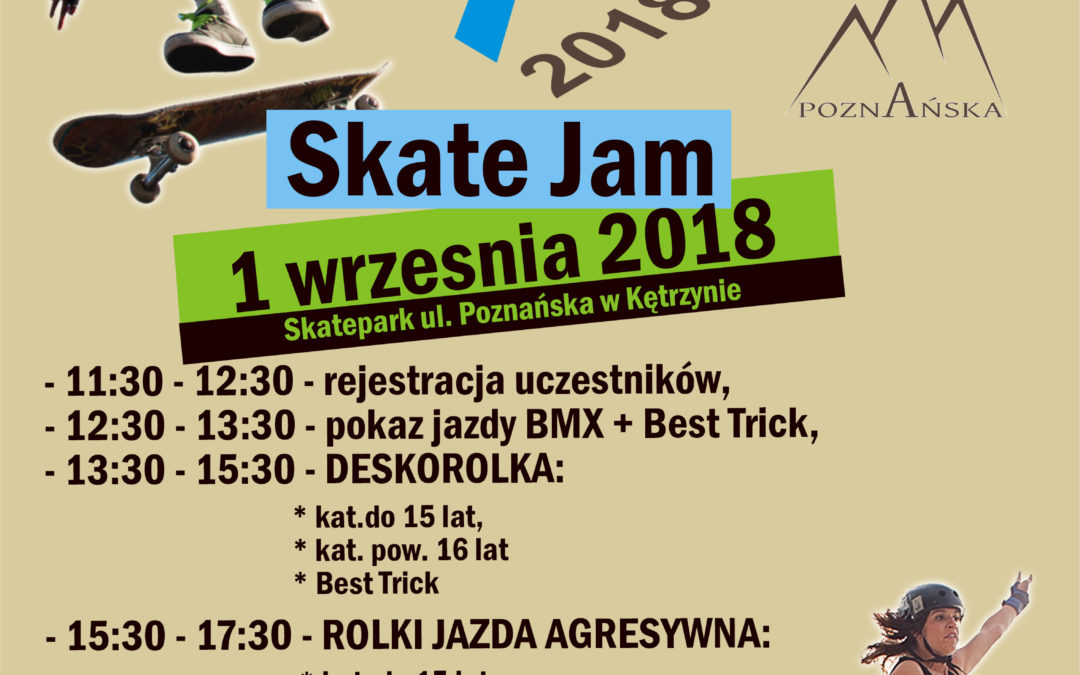 SKATE JAM – 01.09.2018r. – Zapraszamy