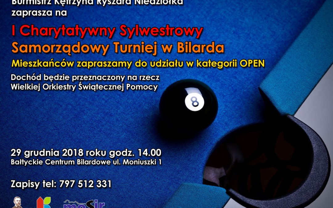 I Charytatywny Sylwestrowy Samorządowy Turniej w Bilarda