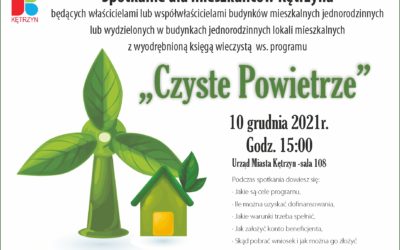 Spotkanie dla mieszkańców Kętrzyna ws. Programu „Czyste Powietrze”