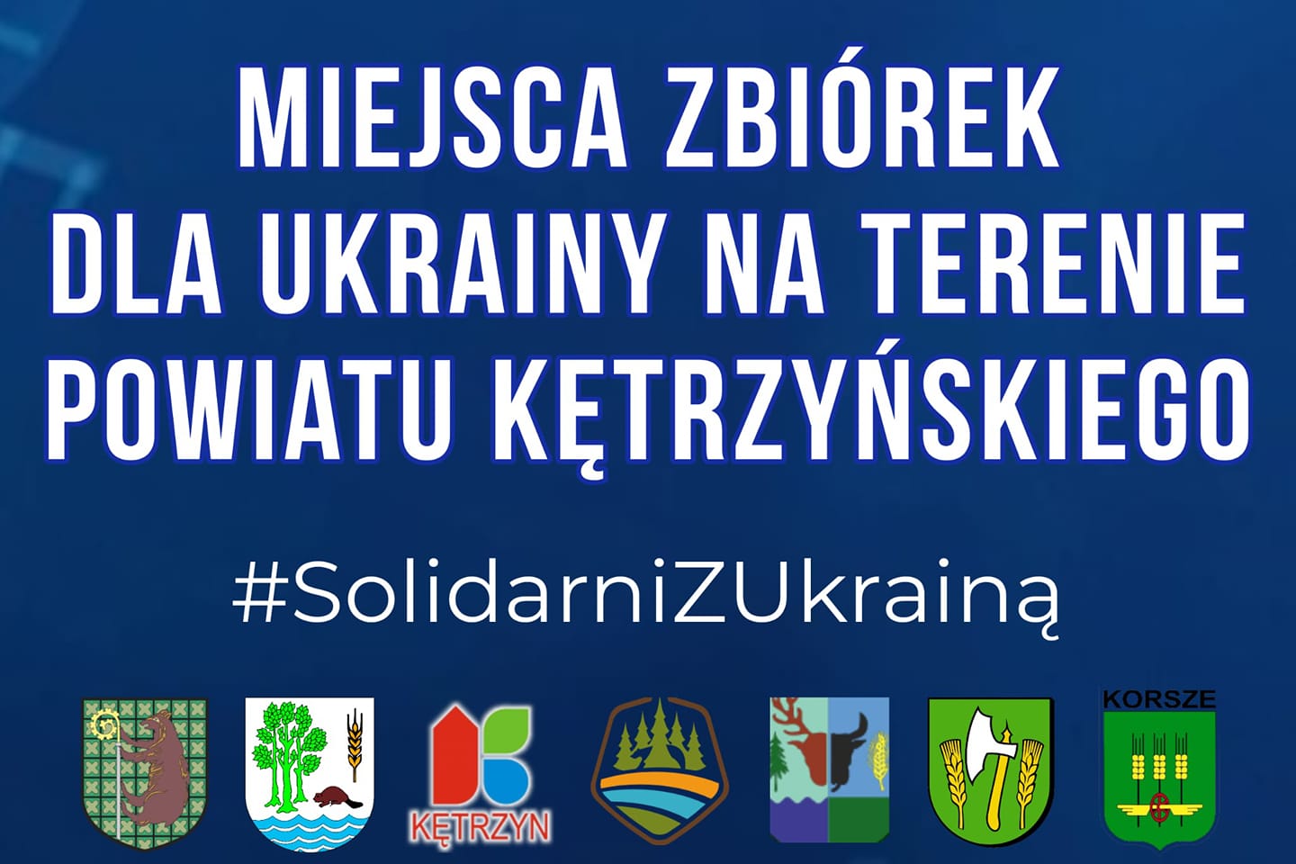 ❗️Zbiórka rzeczowa w samorządach Powiat Kętrzyński❗️Podajcie dalej 🔄 Miasto Kętrzyn ‐ Budynek przy amfiteatrze, ul. Kajki 2. czynny 8.00 - 16.00 tel. 607814793 Gmina Kętrzyn ‐ Budynek Urzędu Gminy (GOPS), ul. Kościuszki 2, czynny w pon. 8.00-16.00, wt.-pt. 7.00-15.00, tel. 508485268. Urząd Gminy Barciany ‐ ul. Szkolna 3, czynny pon.8.00-16.00.wt.-pt. 7.00-15.00, tel. 89 753 10 03, kom. 512 716 293. Gmina Korsze ‐ MOPS w Korszach, ul. A.Mickiewicza 13, pon. 8.00-16.00, wt.-pt. 7.00-15.00, tel. 89 754 00 04. Gmina i Miasto Reszel ‐ MOPS w Reszlu, ul. Kolejowa 25a, czynny od pon. - pt. w godz. 7.00-15.00, tel. 89 751 77 01. Gmina Srokowo ‐ GOK w Srokowie, ul. Plac Rynkowy 14, czynny w godz. pon.-pt. 8.00-16.00, tel. 604 094 471. ✅️ Punkt Centralny ‐ Dom dla Matek z małoletnimi dziećmi i kobiet w ciąży (parter) w Kętrzynie, ul. Pocztowa 13, czynny od godz. 8:00 do 19:00. Opuszczasz Ukrainę? Jesteś już w Polsce? Wspierasz uchodźców? Możesz zapewnić schronienie lub inną pomoc? 🇵🇱🤝🇺🇦 ‼️ https://pomagamukrainie.gov.pl ‼️ 👉 Lista produktów i środków, które mogą być przekazane potrzebującym na Ukrainie (w tym oczekującym przed przejściami granicznymi): 👕 Odzież i okrycie: Koce zwykłe i termiczne; śpiwory; podkładki pod materac do spania z wodoodpornej folii aluminiowej; materace; ubrania (nowe lub używane w dobrym stanie); płaszcze przeciwdeszczowe. 😷 Środki medyczne: Wszelkiego rodzaju środki przeciwbólowe; rękawiczki jednorazowe różnych rozmiarów; strzykawki różne; opatrunki ‐ bandaże zwykłe i elastyczne; plastry z opatrunkiem; opatrunki pooperacyjne lub inne do opatrywania ran; środki do dezynfekcj ran (woda utleniona, octenisept), wata; opaski uciskowe; kołnierze ortopedyczne; szyny do unieruchomienia kończyn górnych i dolnych); koce termiczne; witaminy. 🛁 Środki higieny i czystości: Płyny do kąpieli/pod prysznic/mydło; dezodoranty; pasta do zębów; szczoteczki do zębów; grzebienie; bielizna damska, męska, dziecięca; podpaski; pampersy; pieluchy dla dorosłych; papier toaletowy i ręczniki papierowe; ręczniki (w tym z mikrofibry); worki na śmieci; środki dezyfekujące/alkohol do dezynfekcji; maski filtrujące lub jednorazowe. 🍞 Żywność: Żywność: woda butelkowana (różna pojemność); czekolada; batony (w tym energetyczne); bakalie; rożnego rodzaju płatki do szybkiego przygotowania; żywność do szybkiego przygotowania (instant),wszelkiego rodzaju konserwy; kasze; kawa; herbata w torebkach; mleko w kartonach i skondensowane. Inna żywność pakowana hermetycznie z długim terminem ważności 💡Inne: Zapałki; baterie, powerbanki; oświetlenie, w tym latarki; świece; zestawy pierwszej pomocy.