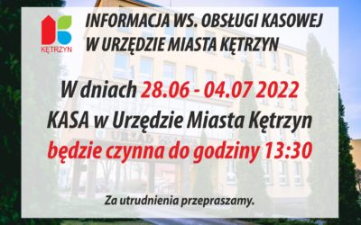 Informacja w sprawie Obsługi Kasowej w Urzędzie Miasta Kętrzyn