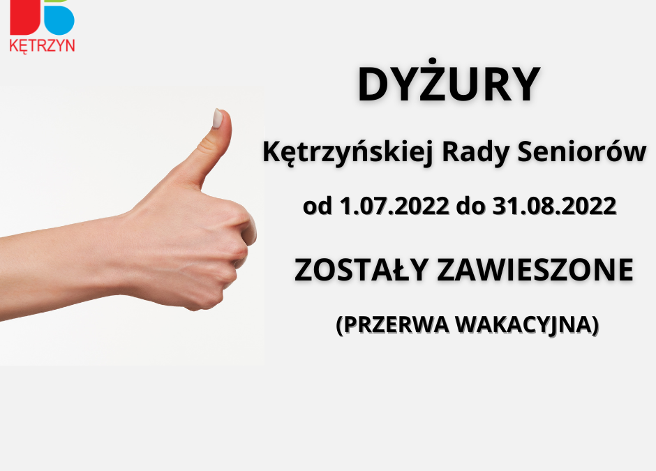 Dyżury Kętrzyńskiej Rady Seniorów zawieszone