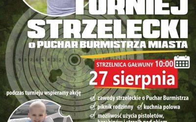 Burmistrz Ryszard Henryk Niedziółka serdecznie zaprasza na Turniej Strzelecki o Puchar Burmistrza Miasta