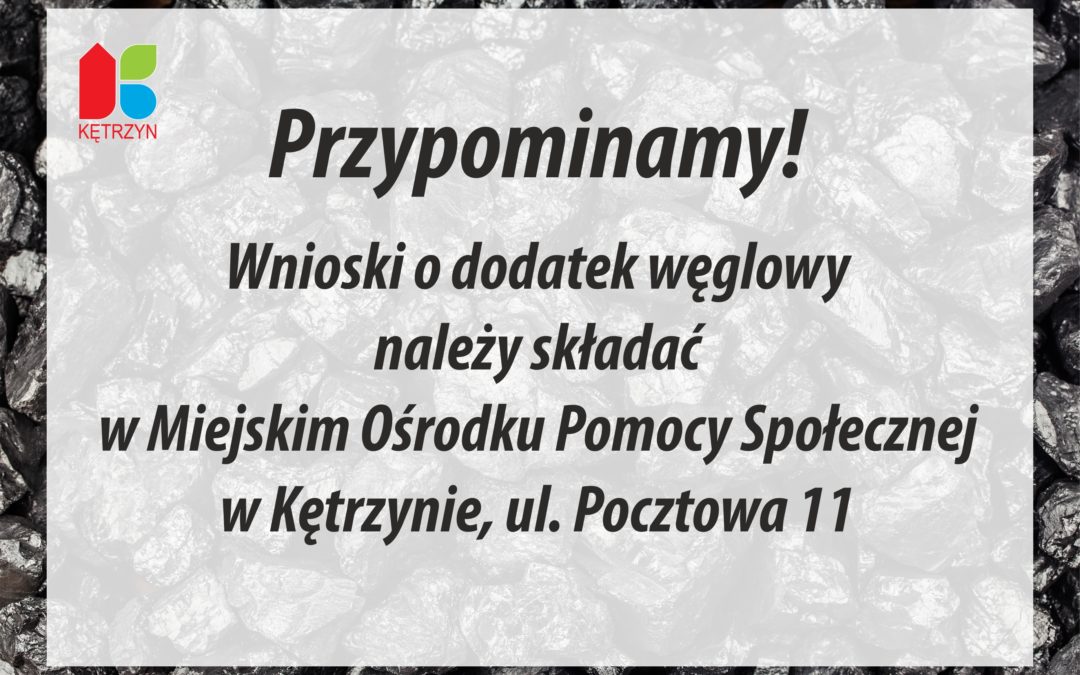 Przypominamy – Informacja ws. dodatku węglowego