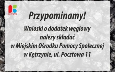 Przypominamy – Informacja ws. dodatku węglowego