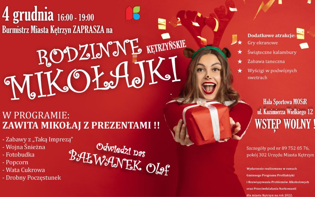Zapraszamy na Rodzinne Mikołajki w Kętrzynie!