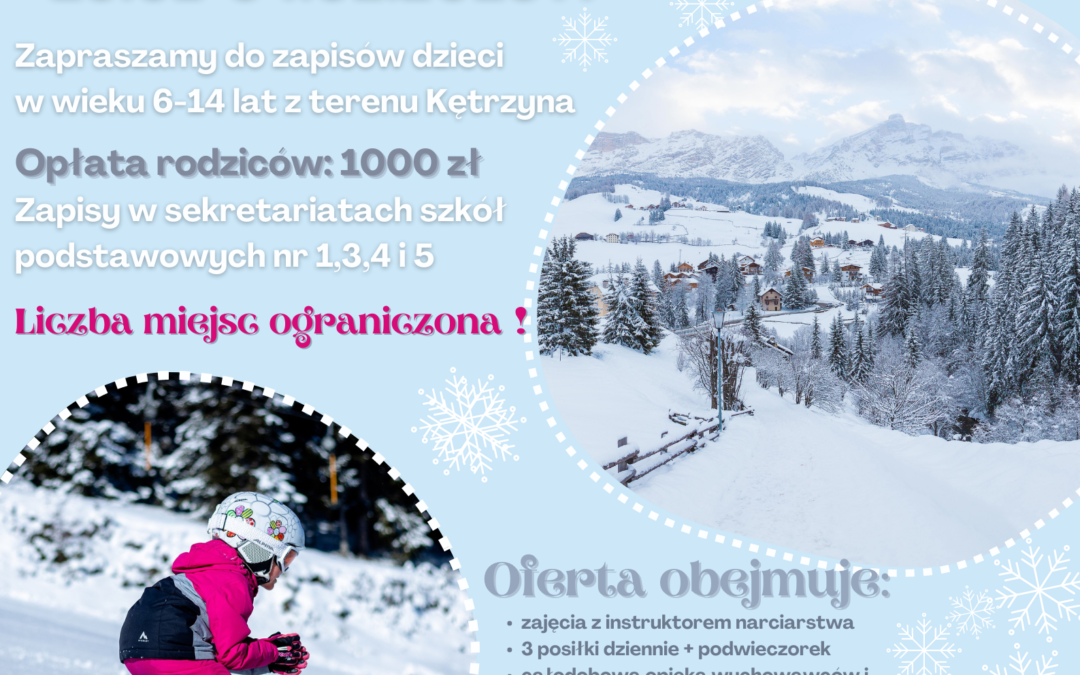 ZAKOPANE 2023 – Zimowisko profilaktyczne ze szkoleniem narciarskim