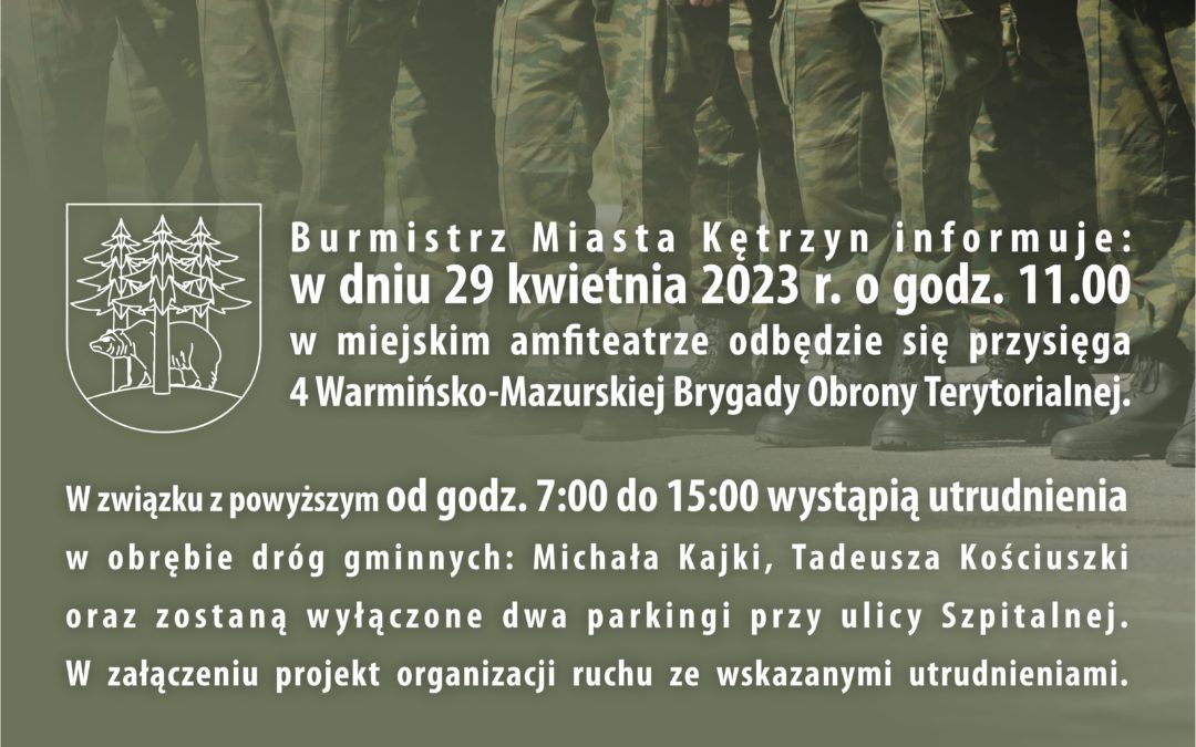 Uwaga utrudnienia w ruchu 29 kwietnia 2023r.