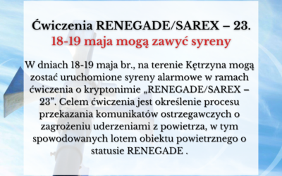 UWAGA ‼️ Ćwiczenie RENEGADE z wykorzystaniem systemów alarmowania ludności